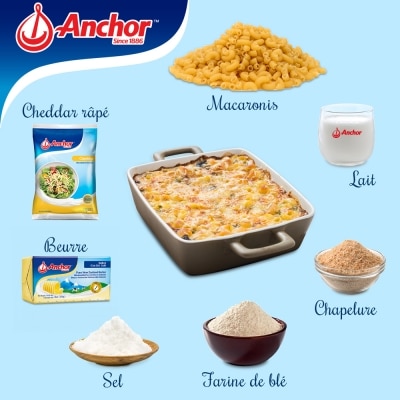 Anchor Recette Macaroni aux cheddar