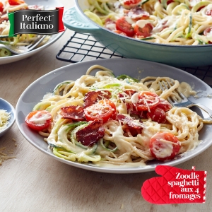 Perfect Italiano: Spaghetti aux 4 fromages et aux zoodles