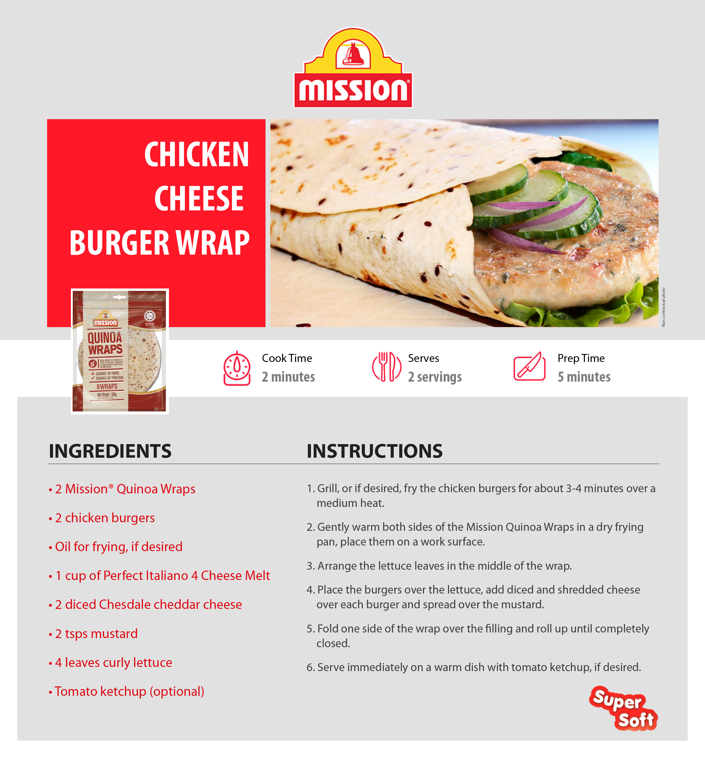 Mission-Wrap-Chicken Cheese Burger Wrap