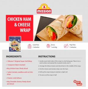 Mission-Wrap-Chicken Ham & Cheese Wraps