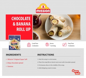 Mission-Wrap-Chocolate & Banana Roll Up