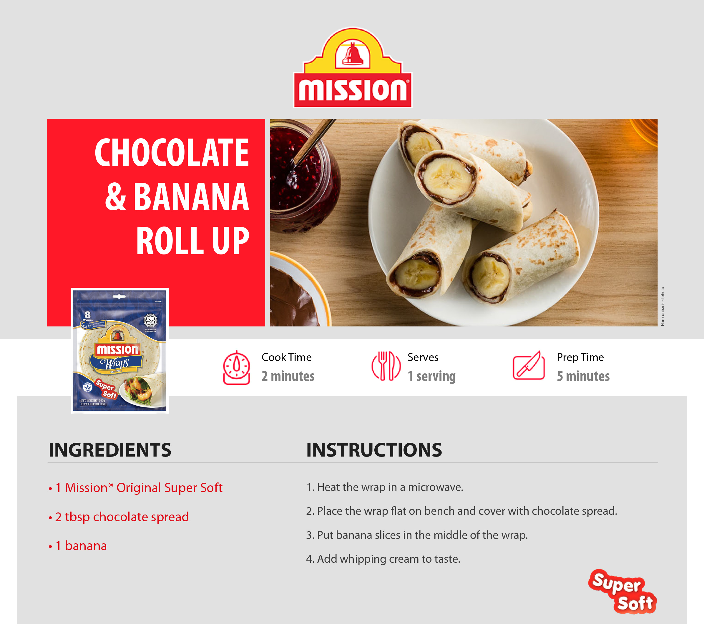 Mission-Wrap-Chocolate & Banana Roll Up