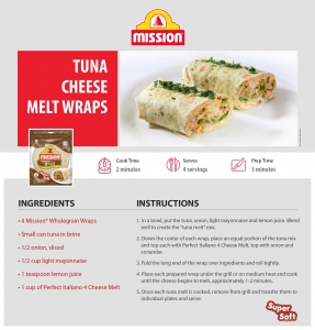Tuna Cheese Melt Wraps